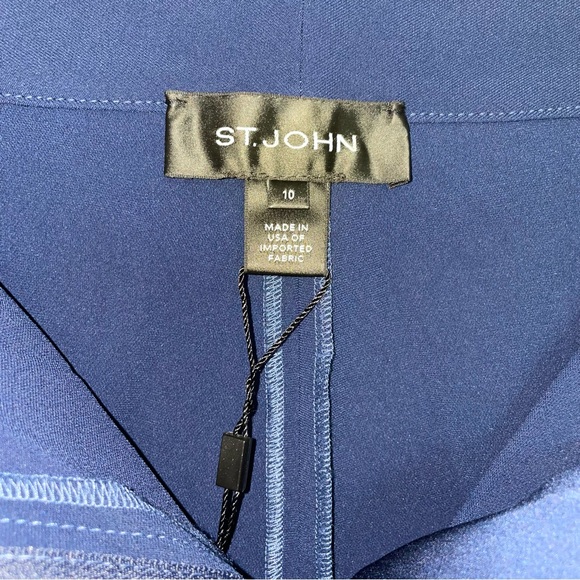 St John Emma Longe Straight Leg Ankle Women’s Pant in Marine NWT Size 10 - Picture 11 of 15